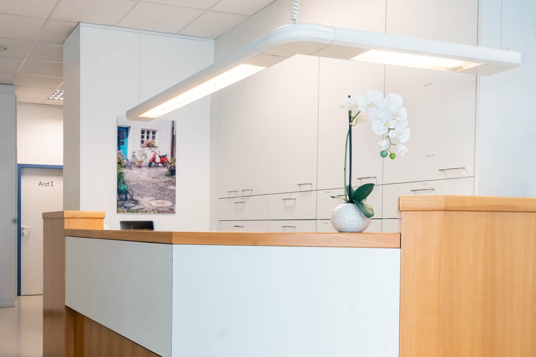 Empfangstresen der Urologie Landsberg